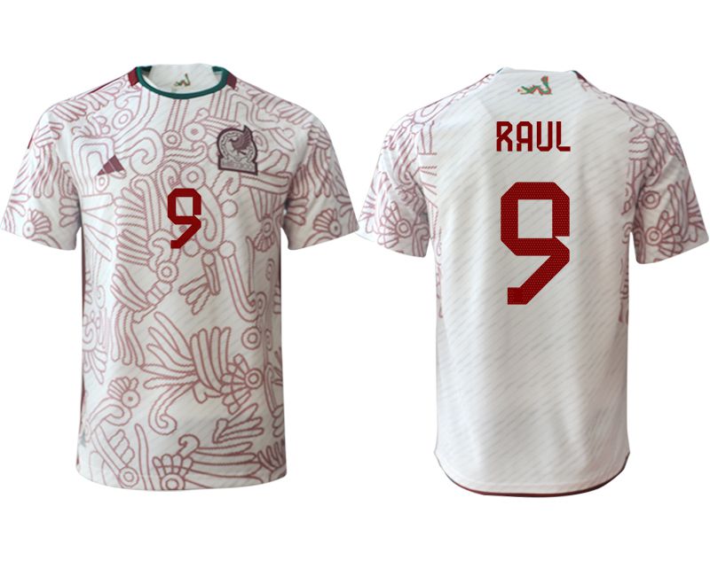 Men 2022 World Cup National Team Mexico away aaa version white #9 Soccer Jerseys->mexico jersey->Soccer Country Jersey